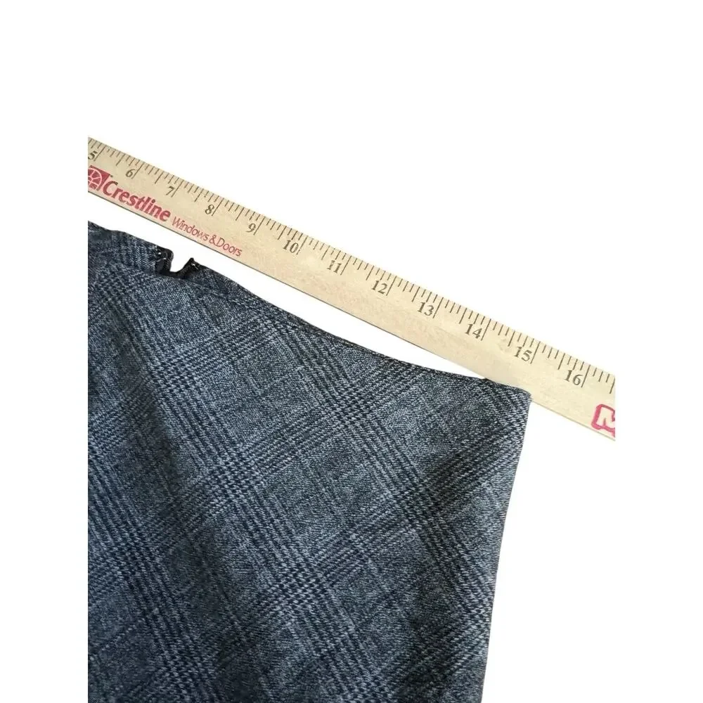 Premise Studio Women’s Skirt‎ Size 8 Black Gray Plaid A-Line Career Workwear